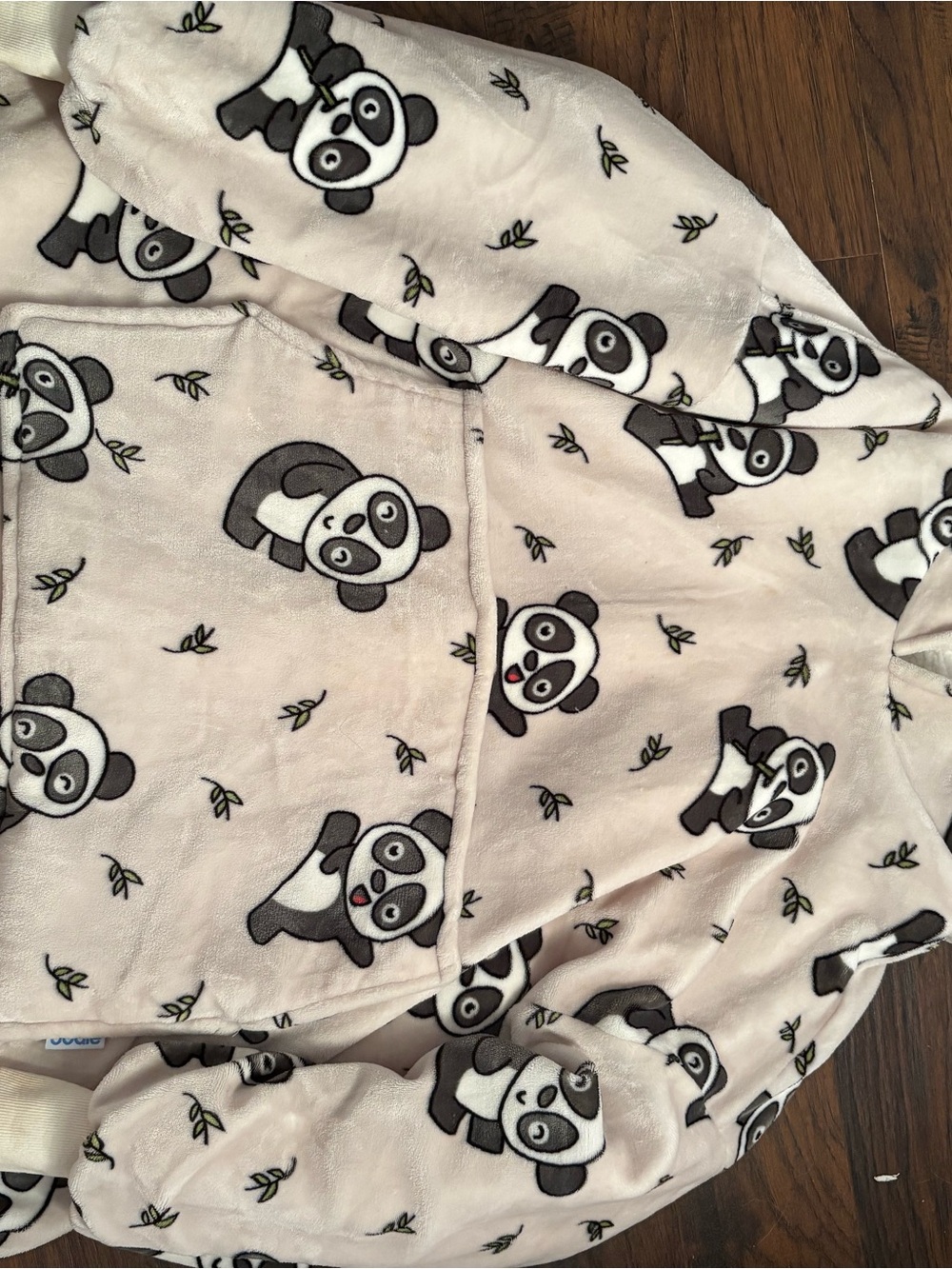 Plush Panda Hooded Women's Robe - White